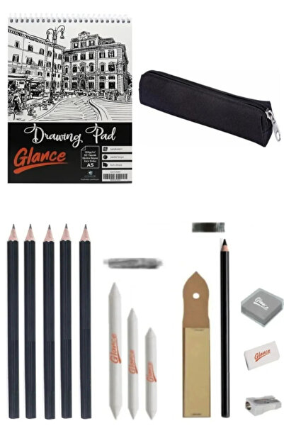 GLANCE İdora Sketch Dereceli Kurşun Kalem 15 Parça Eskiz Set