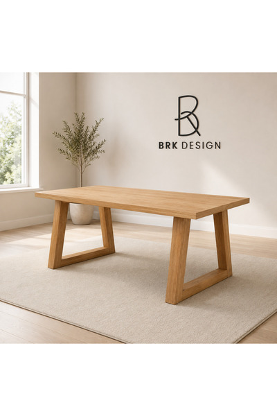 BRK Design BA AHŞAP Tasarım Doğal Ağaç Ayak Ahşap Yemek / Toplantı / Çalışma ...