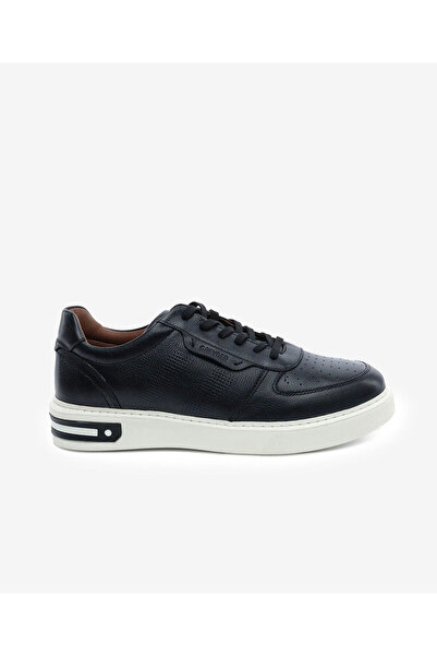 Greyder Erkek Siyah Hakiki Deri Sneaker Ayakkabı 6Y1SA14810L