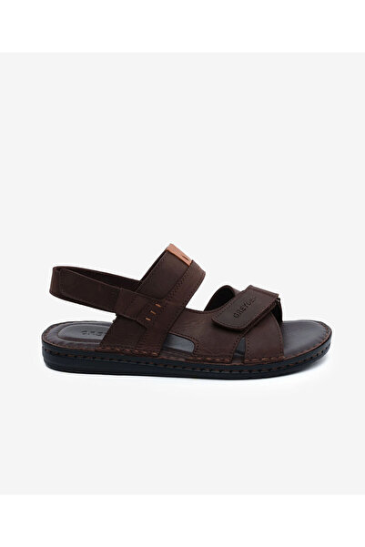 Greyder Erkek Kahverengi Hakiki Deri Sandalet 6Y1FS67856