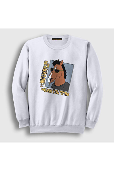 Presmono Unisex bela majica "Never Too Late Bojack Horseman" 299857tt