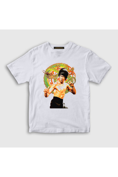Presmono Unisex dečji beli zmaj Bruce Lee T-shirt 256739tt