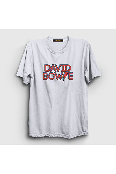 Presmono Unisex beli David Bowie T-shirt 301908tt