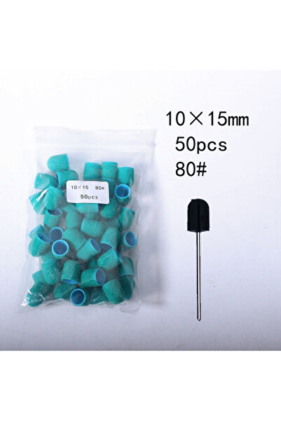 Choice10 10x15 80-Green 50Pcs Nail Sanding Caps with Pedicure Block – Electri...