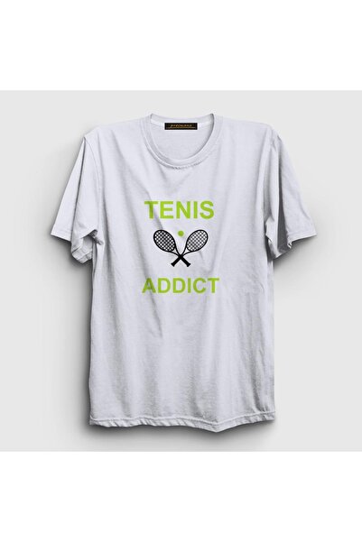Presmono Unisex beli tenisac Addict Sports Tennis T-shirt 329680tt