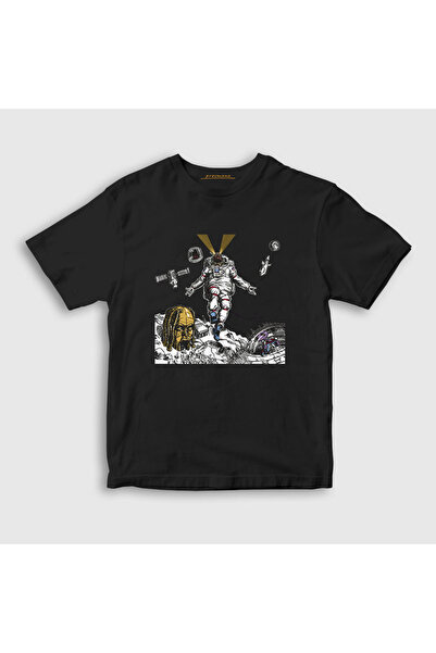 Presmono Unisex dečji crni astronaut Astroworld Travis Scott T-shirt 42276tt