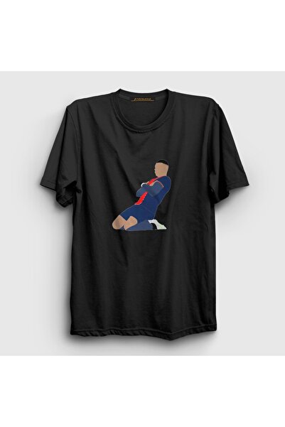 Presmono Unisex Black Kylian Mbappe Goal Football T-Shirt 615471Tt