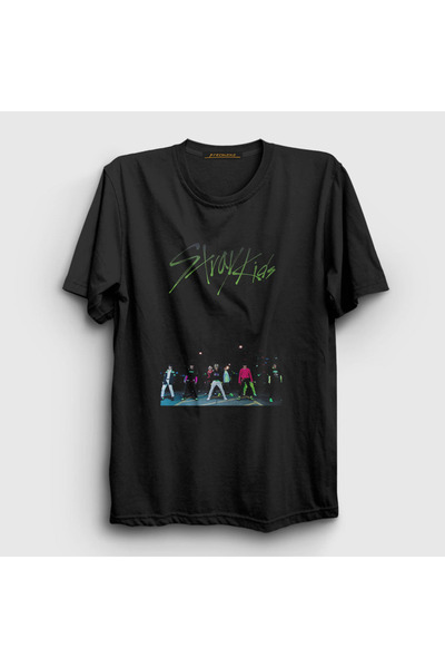 Presmono Unisex crna ulična odjeća za decu T-shirt 123010tt