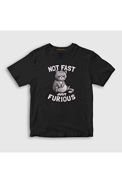 Presmono Unisex deca - Black Note Fast Just Furious Cat T-shirt 460611tt