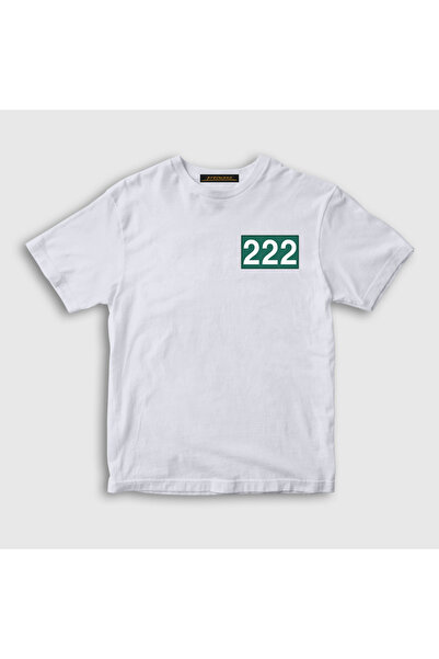 Presmono Unisex Kids White Kim Jun Hee 222 Squid Game T-Shirt 567139Tt