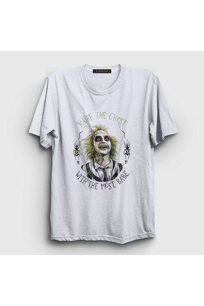 Presmono Unisex White Ghost with the Most Tim Burton Beetlejuice T-Shirt 4566...