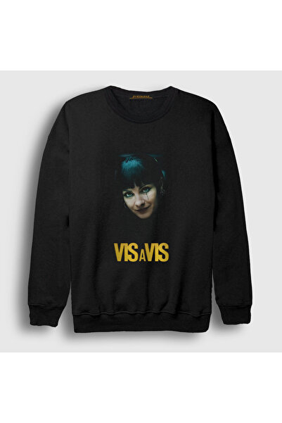Presmono Unisex Black Zulema Zahir Vis a Vis Sweatshirt 584489Tt