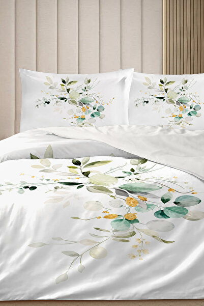 MonoHome Mother's Day Double 100% Cotton Satin Premium Duvet Cover Set Flower...