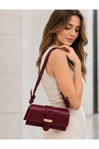 GlowSa Women's Handbag and Shoulder Bag Claret Red