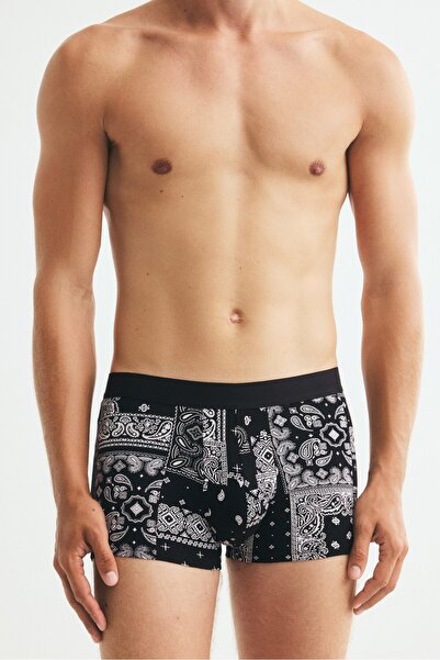 H&M 3'lü Pamuklu Kısa Paça Boxer Şort