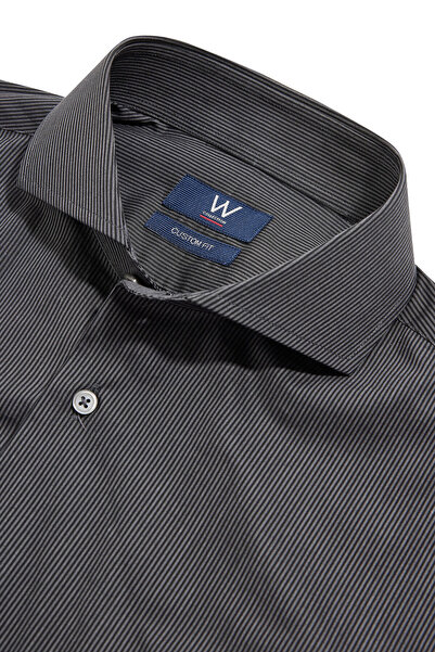 W Collection ANTRASİT UZUN KOLLU GÖMLEK