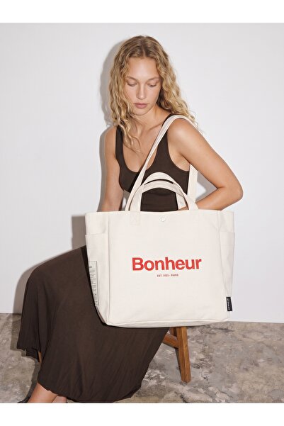 Bonheur N ° 4 Canvas Bag - Cloud White