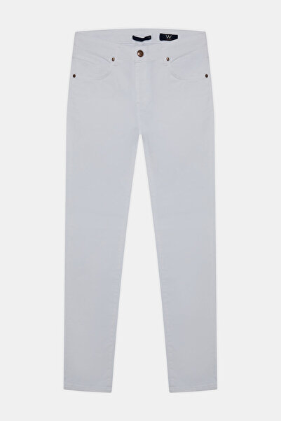 W Collection BEYAZ BORU PAÇA SPOR PANTOLON