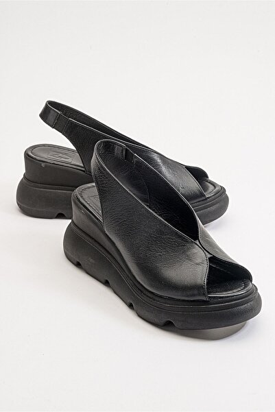 Zeynep Sıradağlı Elpidio Women's Leather Sandals Black