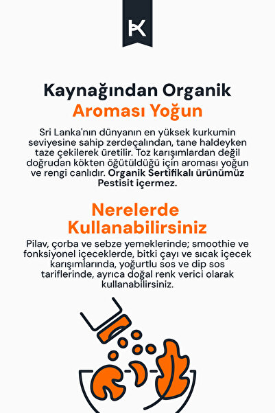 karmalife Organik Zerdeçal Toz 45 gr