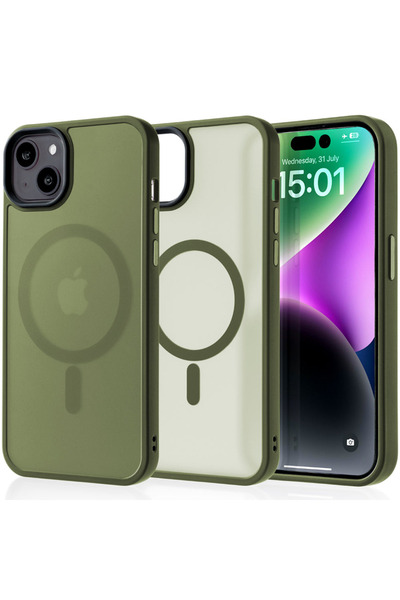 Casey Studios MagSafe калъф iPhone 14 Plus, безжично зареждане, повдигнати ръ...