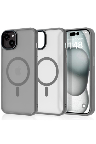 Casey Studios MagSafe калъф iPhone 15 Plus, безжично зареждане, повдигнати ръ...
