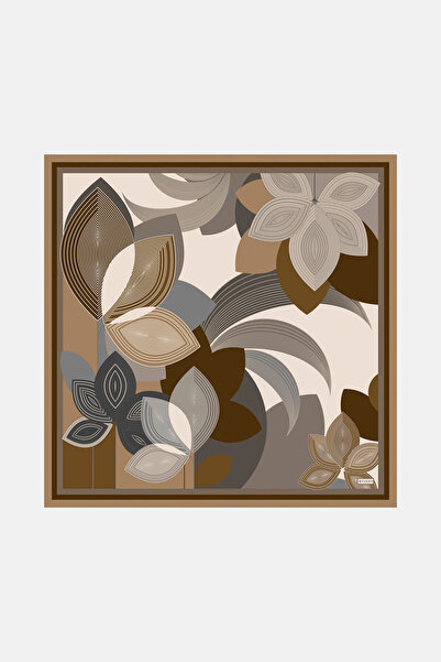 Vakko ÇİÇEK DESENLİ TWILL İPEK GAVROŞ