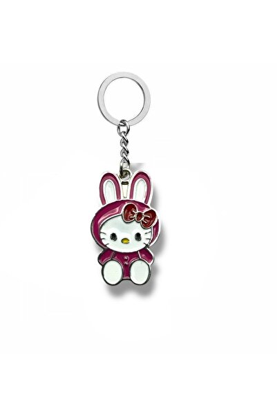 Herşey Nota Breloc violet cu figurină Hello Kitty în costum de iepuraș – Acce...