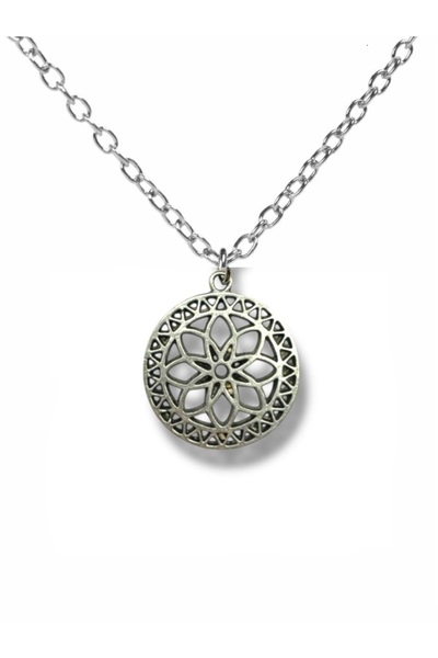 Herşey Nota Lotus Flower Locket Unisex Necklace – 60 cm Chain, Elegant Design