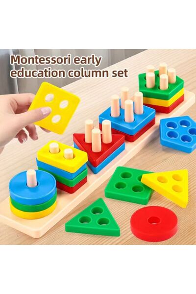 Choice Geometric shapes Geometric Shape Matching Block Toy Set | Early Educat...