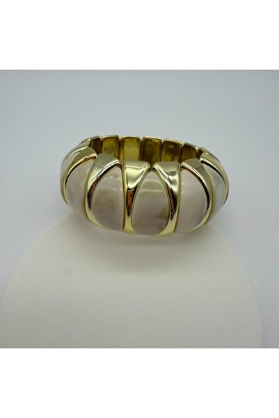 Nes Cream Gold Geometric Bracelet