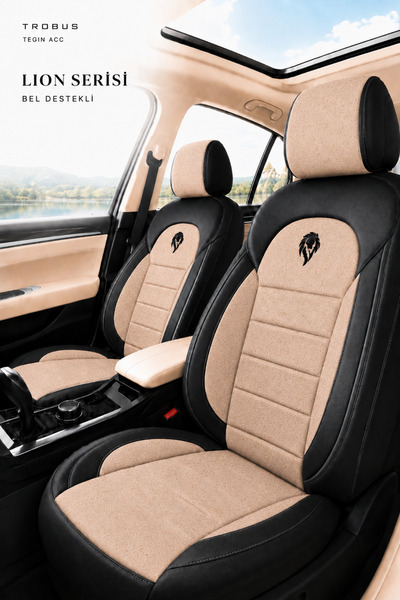 TROBUS Opel Combo 2005-2012 Uyumlu Lion Serisi 2+1 Ticari Tay Tüyü Bej Siyah ...