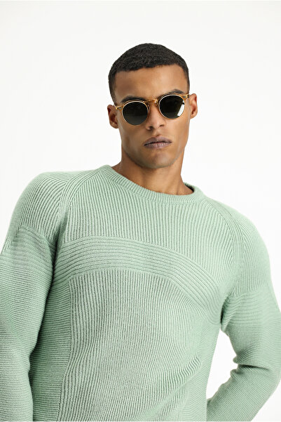 Kiğılı Crew Neck Regular Fit Patterned Knit Sweater