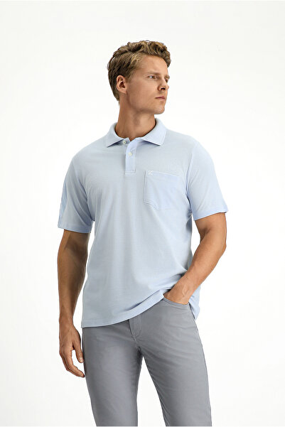 Kiğılı Polo Neck Regular Fit Pocketed Embroidered 100% Cotton T-Shirt