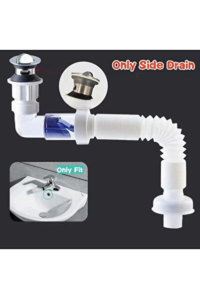 Choice B Type-White Universal Flip-Top Kitchen Sink Drain Retractable Deodori...