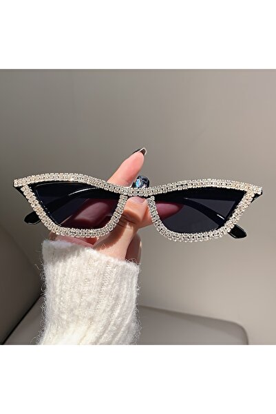 Choice Black 1PC Rhinestone Sunglasses Party Glasses Cat Eye Sunglasses Cat E...