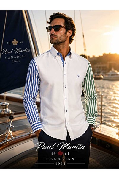 Paul Martin Canadian Paul Martin Stripe Piece Model Men's Shirtpm3600V2R01