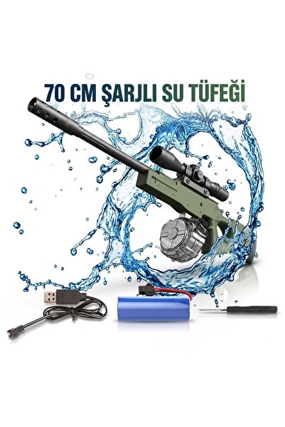 berattoys 70 cm elektirikli su tabancası dev boy su tüfeği şarjlı tam otomatik