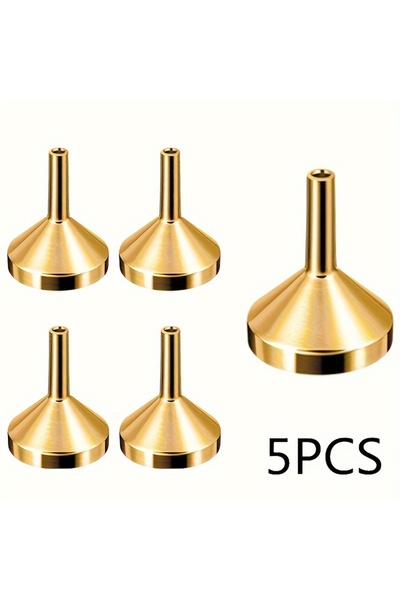 Choice3 5 قطع من قمع تعبئة زجاجات العطور الذهبية القابلة لإعادة التعبئة (1/3/...