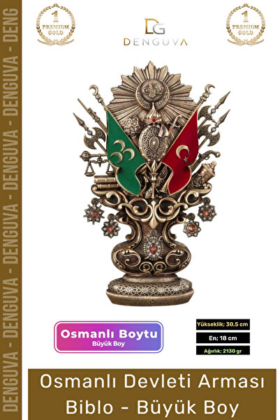 Denguva #Biblo Antik Sarı Dekoratif Masaüstü Hediyelik Ofis Biblo Büyük Osman...