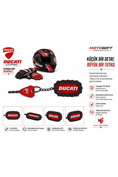 Ümraniye3d Motorcycle Keychain with Chain Detail for Ducati Brand Motorcycle
