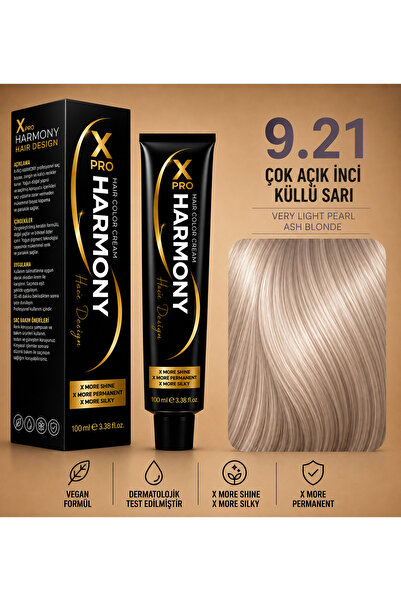 X Pro Harmony Tüp Boya 9.21 Very Light Blonde Violet Ash Sarı İrize Küllü 60 ml