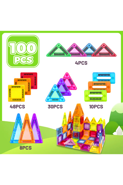 Choice 100PCS Magnetic Building Blocks Construction Sets Mini Size DIY Montes...