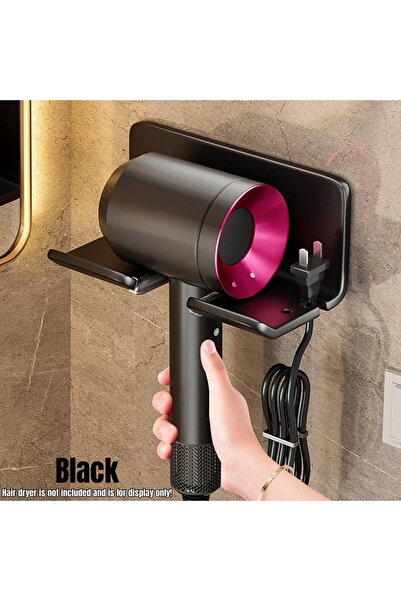 Choice1 Black Hair Dryer Holder Wall Mounted Hair Straightener Stand Hair Dry...