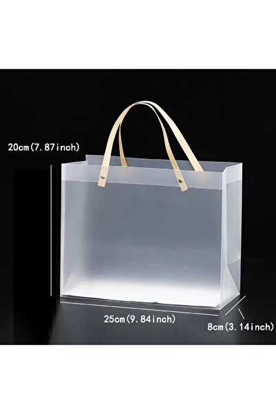 Choice3 as shown 25x20x8cm 10PCS Transparent Frosted Plastic Handbag Made of ...