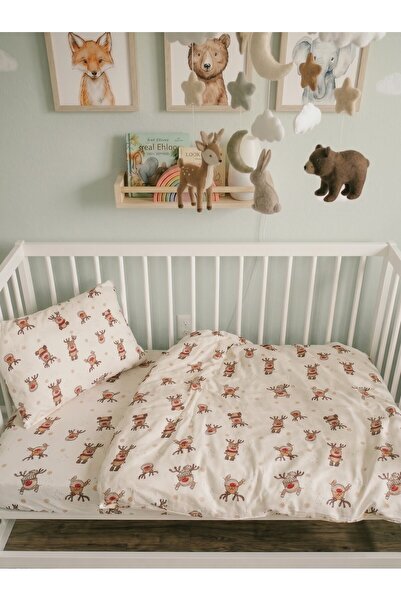 ELİTE COLLECTİON Baby Bedding Set 100% Cotton Set of 3 |   100X150 Cm, Zipper...