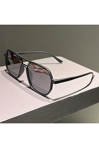 Choice1 as picture shows grey-grey coating KAMMPT Irregular Rim Sunglasses Me...