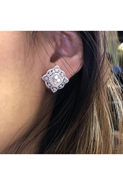 Choice E2950 Huitan Bling Bling Cubic Zircon Stud Earrings for Women Newly De...