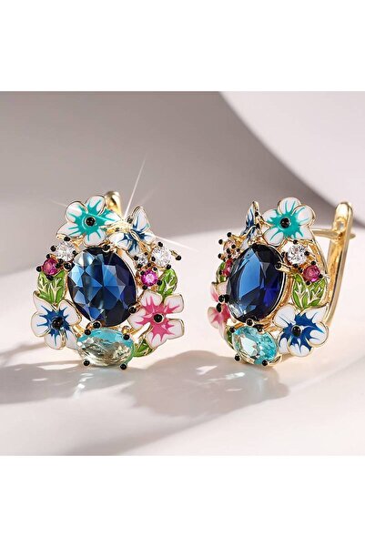Choice E5047 Huitan Women Gold Color Hoop Earrings Aesthetic Colorful Enamel ...