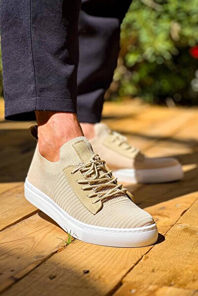 KUBACK Legend is back Kb-110 Kuback Beige Knitwear High Sole Lace-Up Casual M...